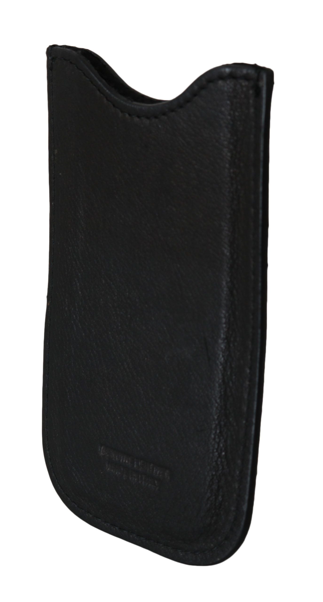 John Galliano Schwarzes Leder Multifunktionale Männer ID Bill Kartenhalter Brieftasche