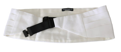 Dolce & Gabbana Weißer Männer Taillengürtel Baumwolle Kummerbund