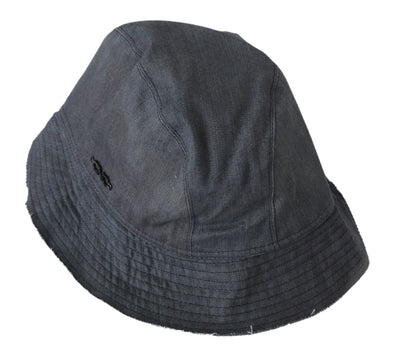 Costume National Schwarz gewaschene breite Krempe Outdoor Eimer Hut