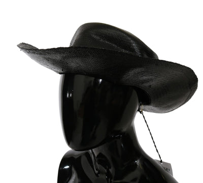 Costume National Schwarzer Cowboyhut mit breiter Krempe