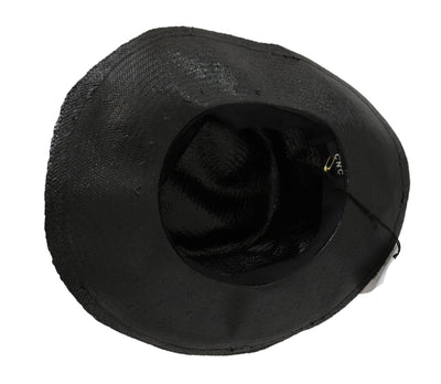 Costume National Schwarzer Cowboyhut mit breiter Krempe