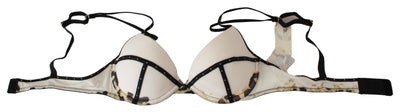 Just Cavalli Weißer Polyester-Elasthan-Push-up-BH Unterwäsche