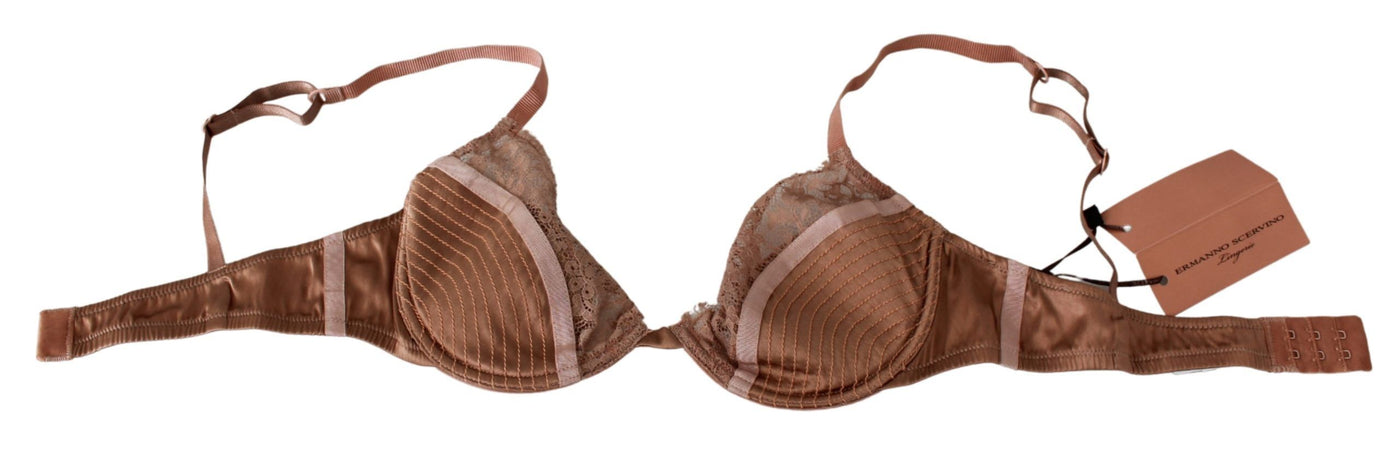 Ermanno Scervino Nackte Spitze Push Up Seidenunterwäsche