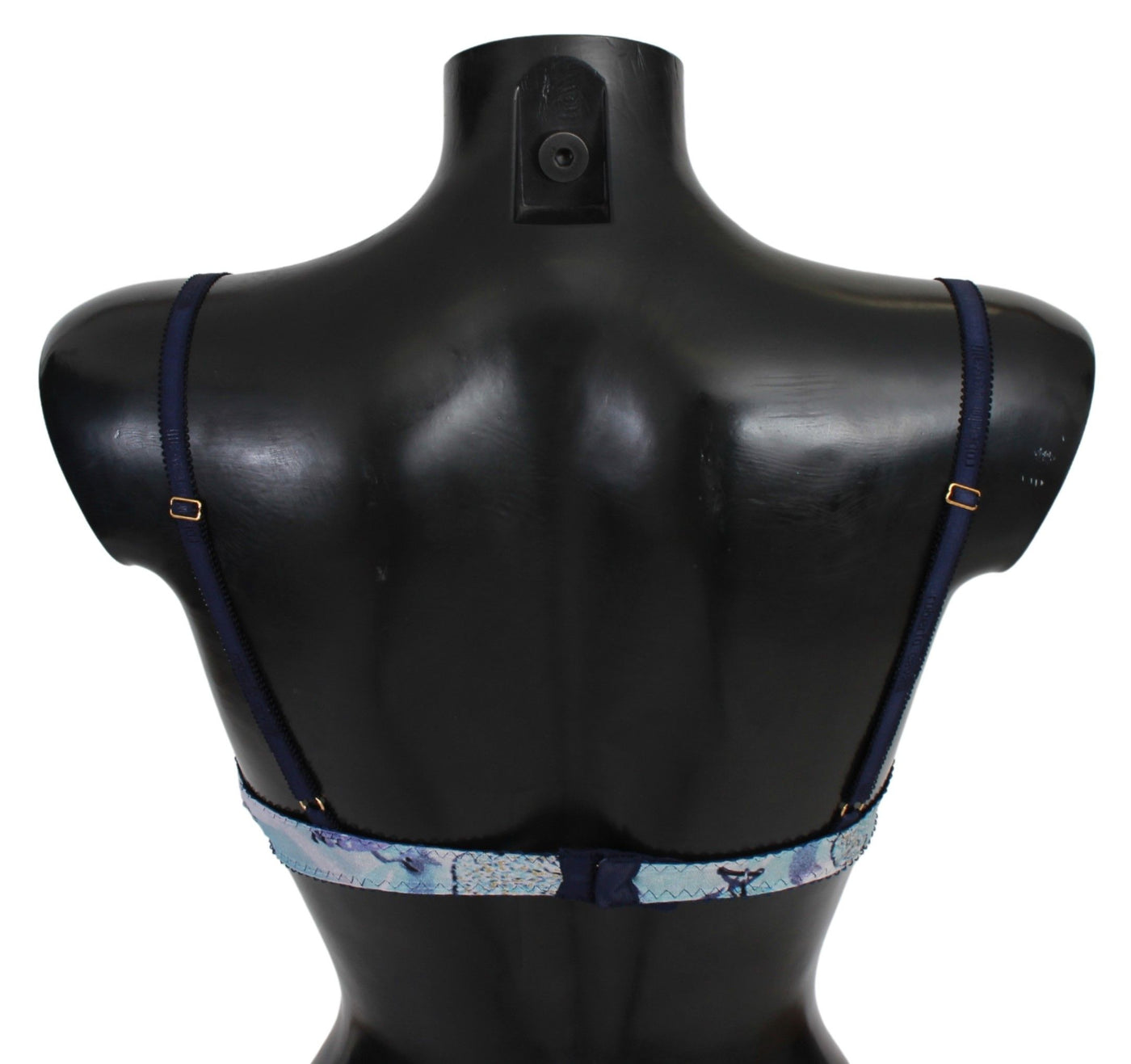 Roberto Cavalli Blau bedruckter Nylon Reggiseno BH Unterwäsche