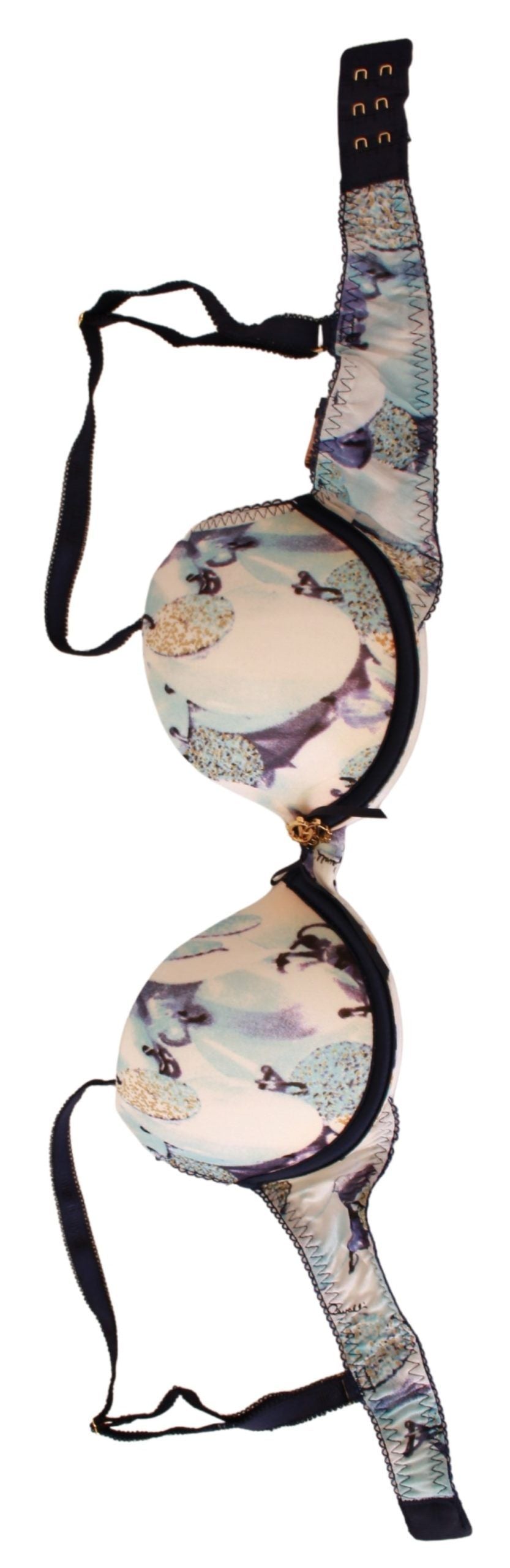 Roberto Cavalli Blau bedruckter Nylon Reggiseno BH Unterwäsche