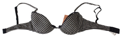 Ermanno Scervino Blau gestreifte Spitze Reggiseno BH Unterwäsche