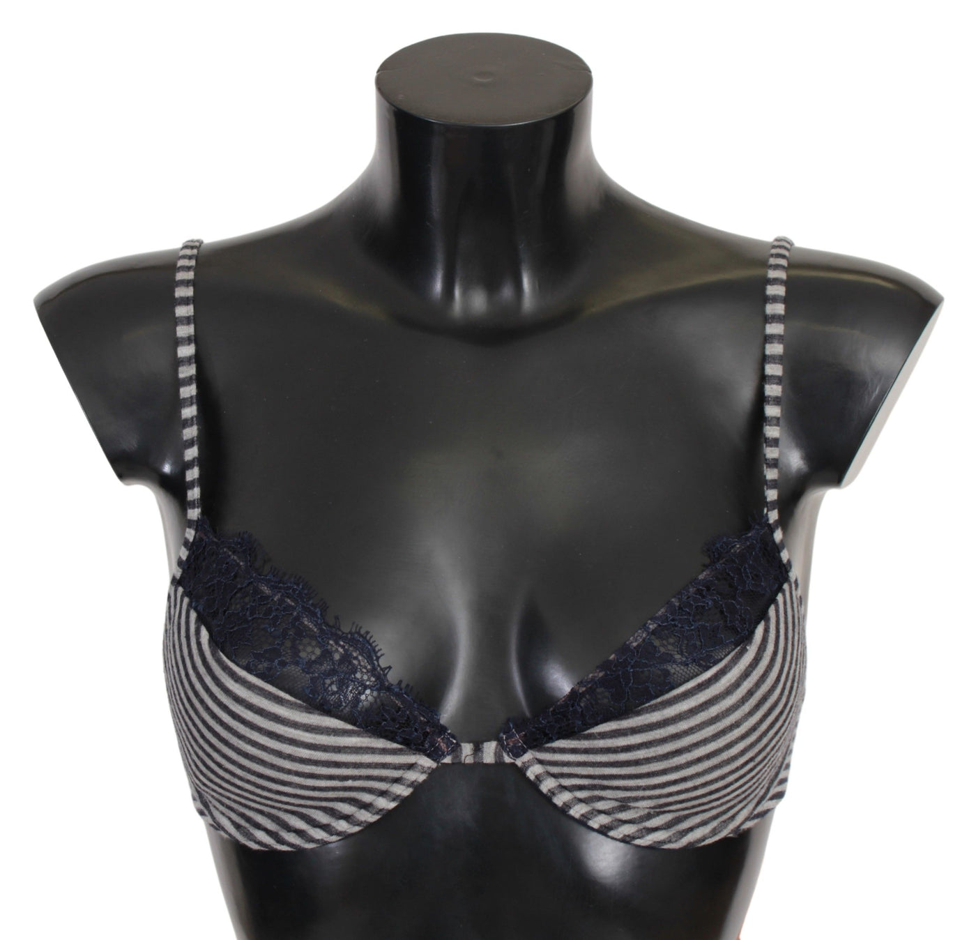 Ermanno Scervino Blau gestreifte Spitze Reggiseno BH Unterwäsche