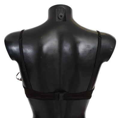 Ermanno Scervino Brauner Balconcino-BH mit Pailletten Unterwäsche
