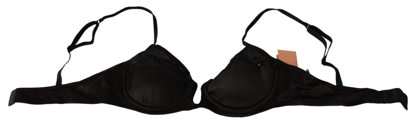 Ermanno Scervino Brauner Balconcino-BH mit Pailletten Unterwäsche