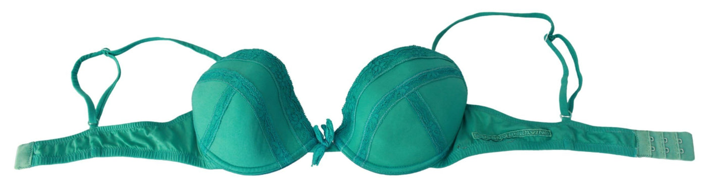 Ermanno Scervino Grüner Push Up BH 100% Baumwolle Unterwäsche