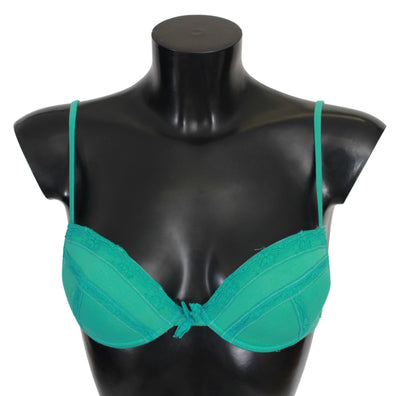 Ermanno Scervino Grüner Push Up BH 100% Baumwolle Unterwäsche