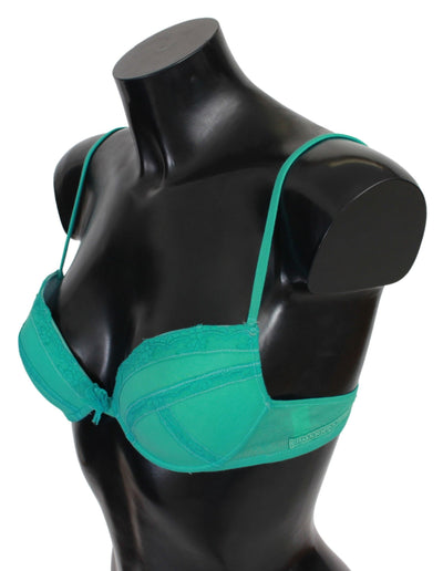 Ermanno Scervino Grüner Push Up BH 100% Baumwolle Unterwäsche