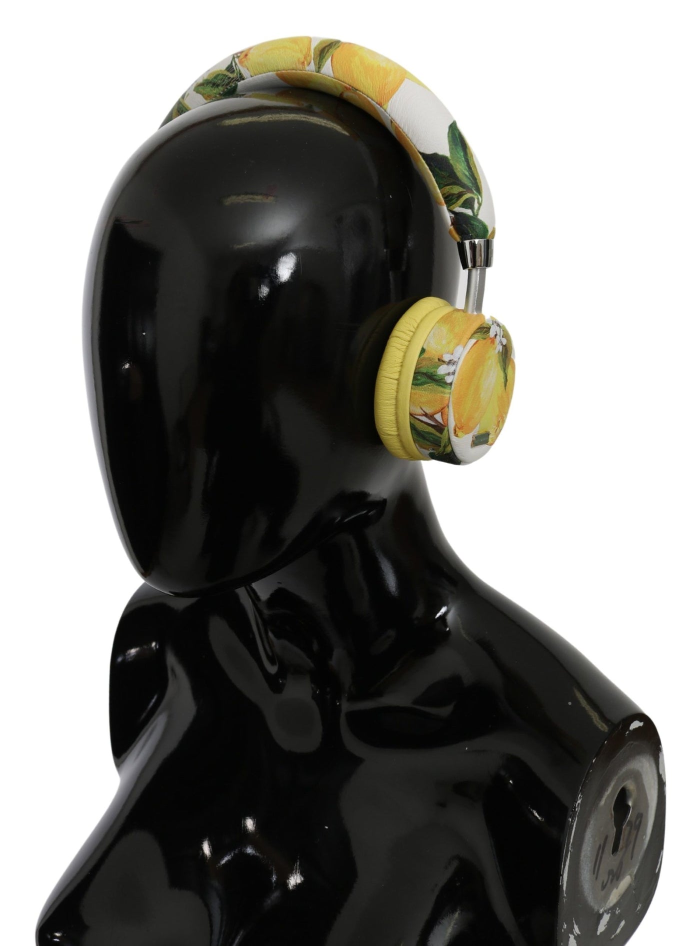 Dolce & Gabbana Weiß Gelb Zitrone Print Headset Kopfhörer