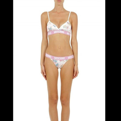Moschino Weißes My Little Pony BH Briefs Set Zweiteiliger Bikini