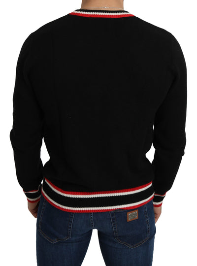 Dolce & Gabbana Schwarzer Kaschmir-Pullover Schwein des Jahres