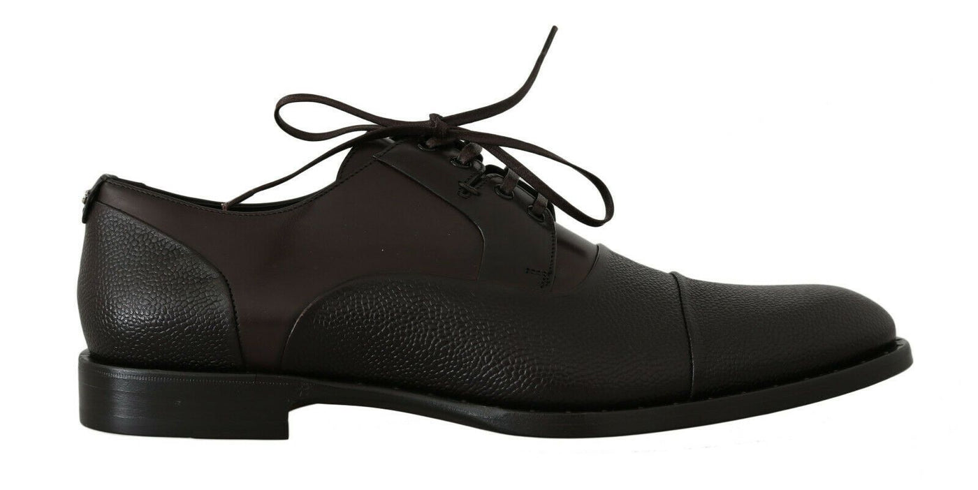 Dolce & Gabbana Braun Leder Laceups Kleid Herrenschuhe