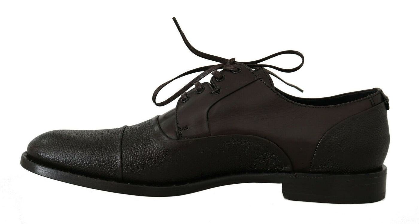 Dolce & Gabbana Braun Leder Laceups Kleid Herrenschuhe