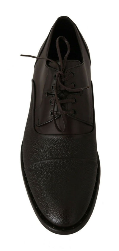 Dolce & Gabbana Braun Leder Laceups Kleid Herrenschuhe