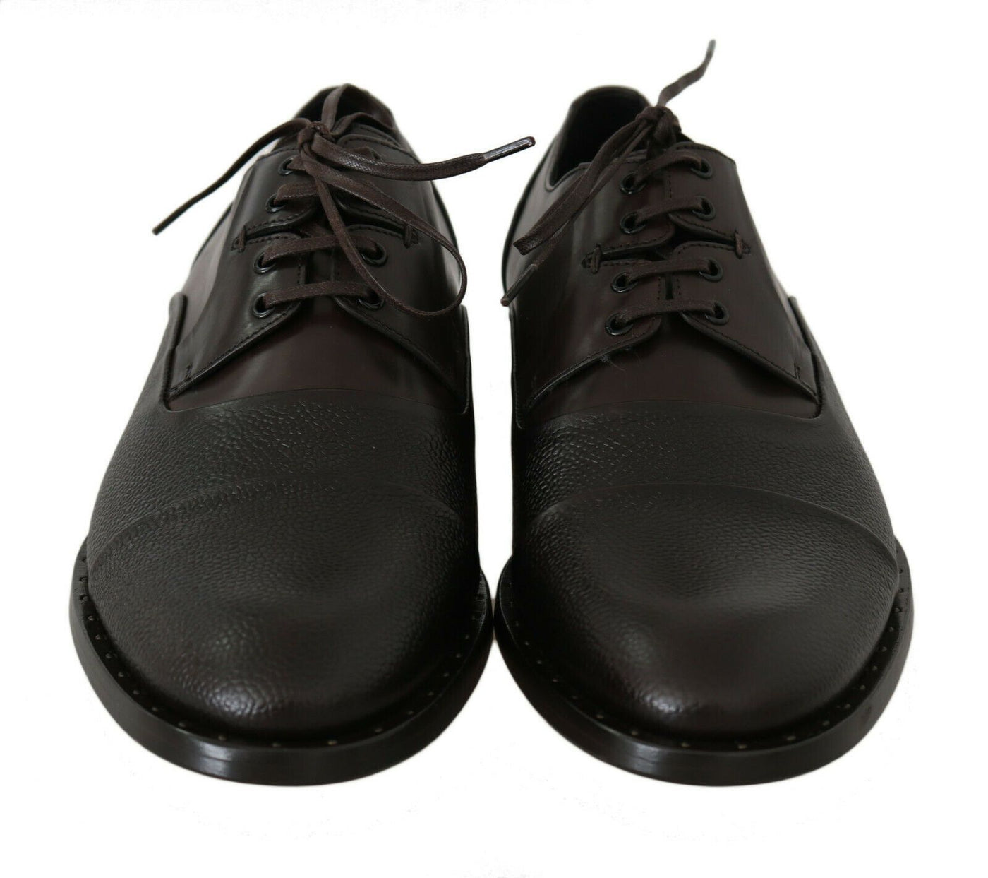 Dolce & Gabbana Braun Leder Laceups Kleid Herrenschuhe