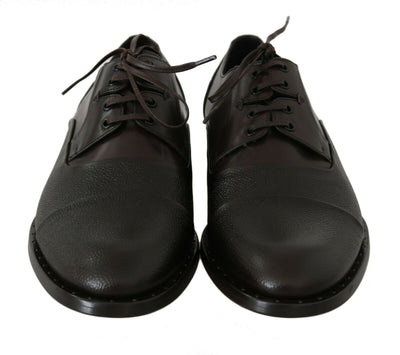 Dolce & Gabbana Braun Leder Laceups Kleid Herrenschuhe
