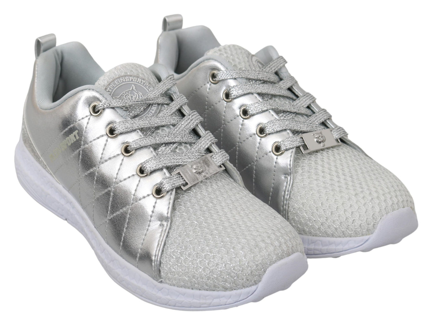 Philipp Plein Gisella Silber Polyester Turnschuhe Schuhe