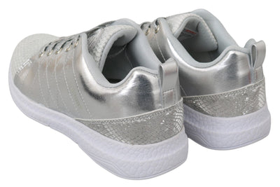 Philipp Plein Gisella Silber Polyester Turnschuhe Schuhe