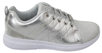 Philipp Plein Gisella Silber Polyester Turnschuhe Schuhe