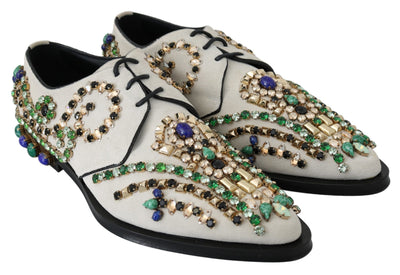 Dolce & Gabbana Weiße Wildleder Kristall Kleid Broque Schuhe
