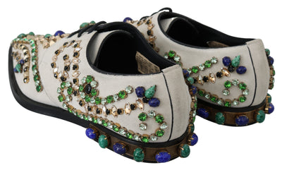 Dolce & Gabbana Weiße Wildleder Kristall Kleid Broque Schuhe