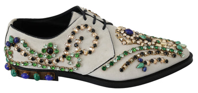 Dolce & Gabbana Weiße Wildleder Kristall Kleid Broque Schuhe