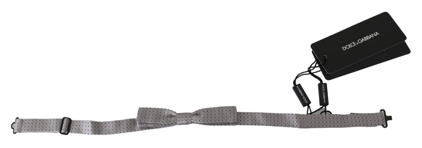 Dolce & Gabbana Graue Polka Dot Herren Krawatte Papillon Fliege