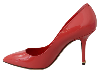 Dolce & Gabbana Dunkelrosa Lackleder Heels Pumps