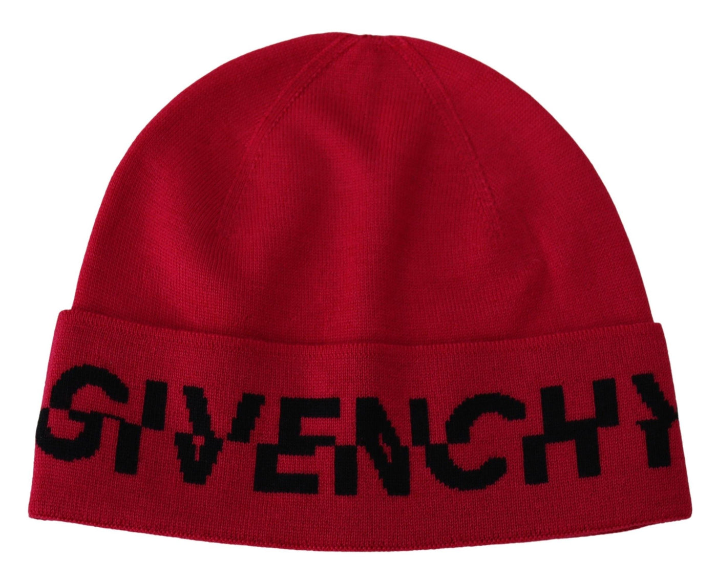 Givenchy Rot Rosa Wolle Beanie Unisex Männer Frauen Beanie Hut
