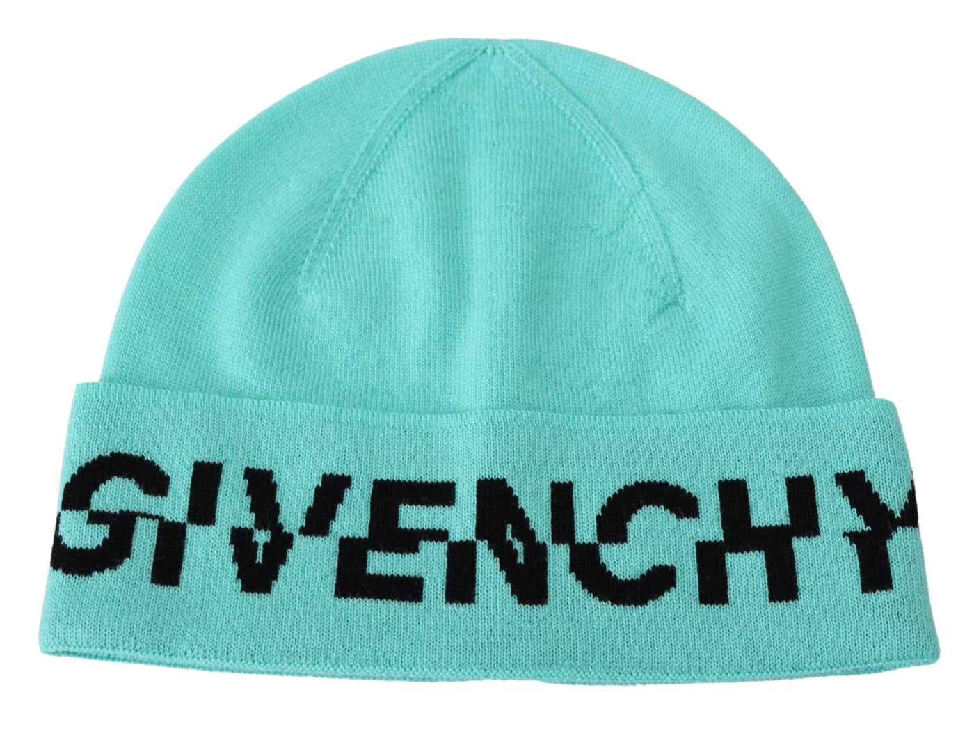 Givenchy Grüne Wollmütze Unisex Logo Hut