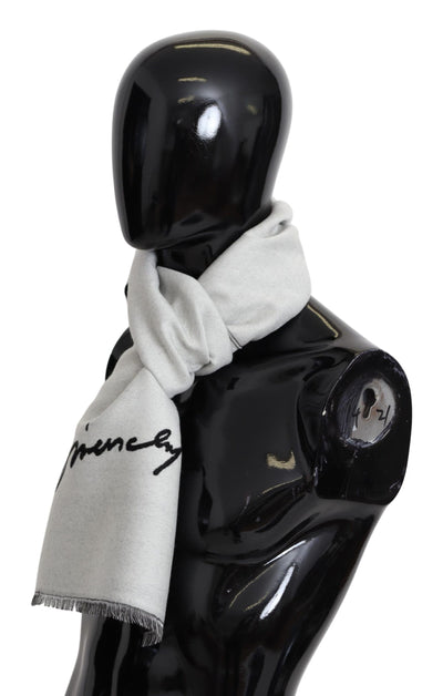 Givenchy Schwarz Weiß Wolle Unisex Winter Warm Schal Wrap Schal