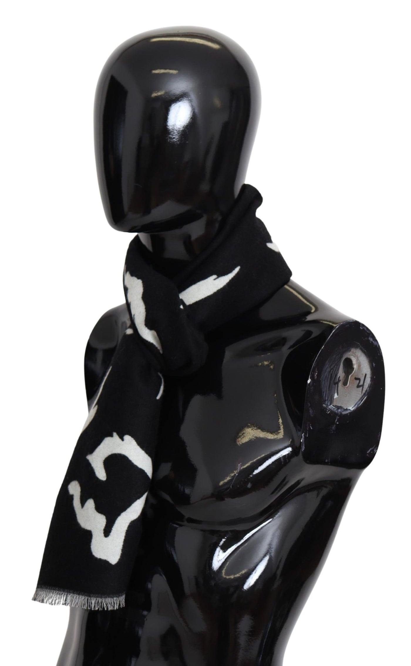 Givenchy Schwarz Weiß Wolle Unisex Winter Warm Schal Wrap Schal