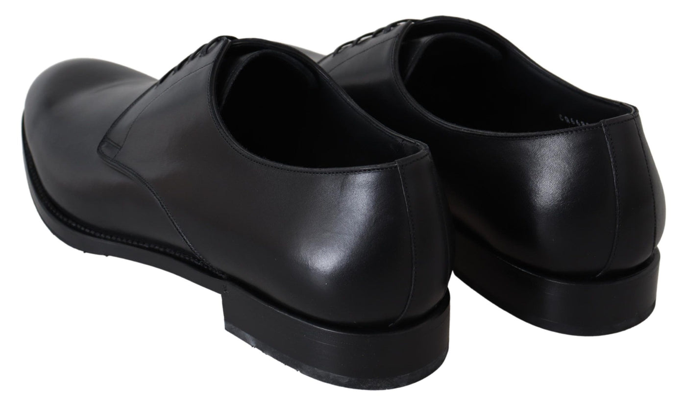 Dolce & Gabbana Schwarzes Leder SARTORIA Handgefertigte Schuhe