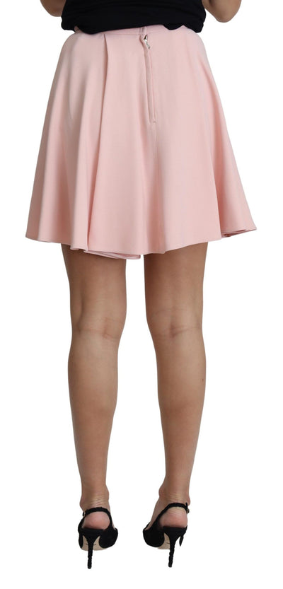 Dolce & Gabbana Rosa Faltenwurf Flare A-line Mini Rayon