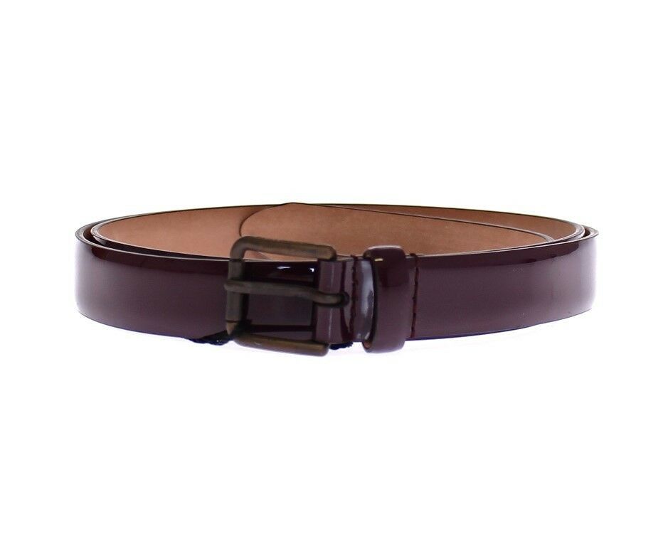 Dolce & Gabbana Lila Leder Logo Cintura Gürtel