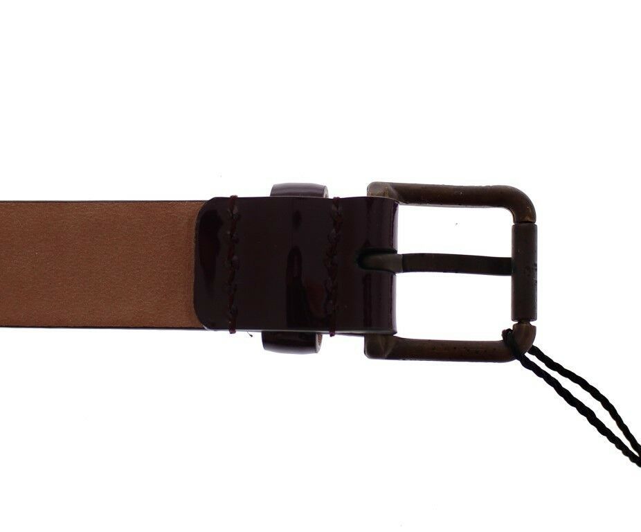 Dolce & Gabbana Lila Leder Logo Cintura Gürtel