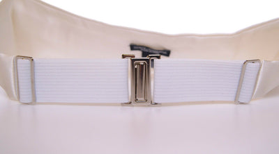 Dolce & Gabbana Weißer Smokinggürtel Kummerbund mit Taille