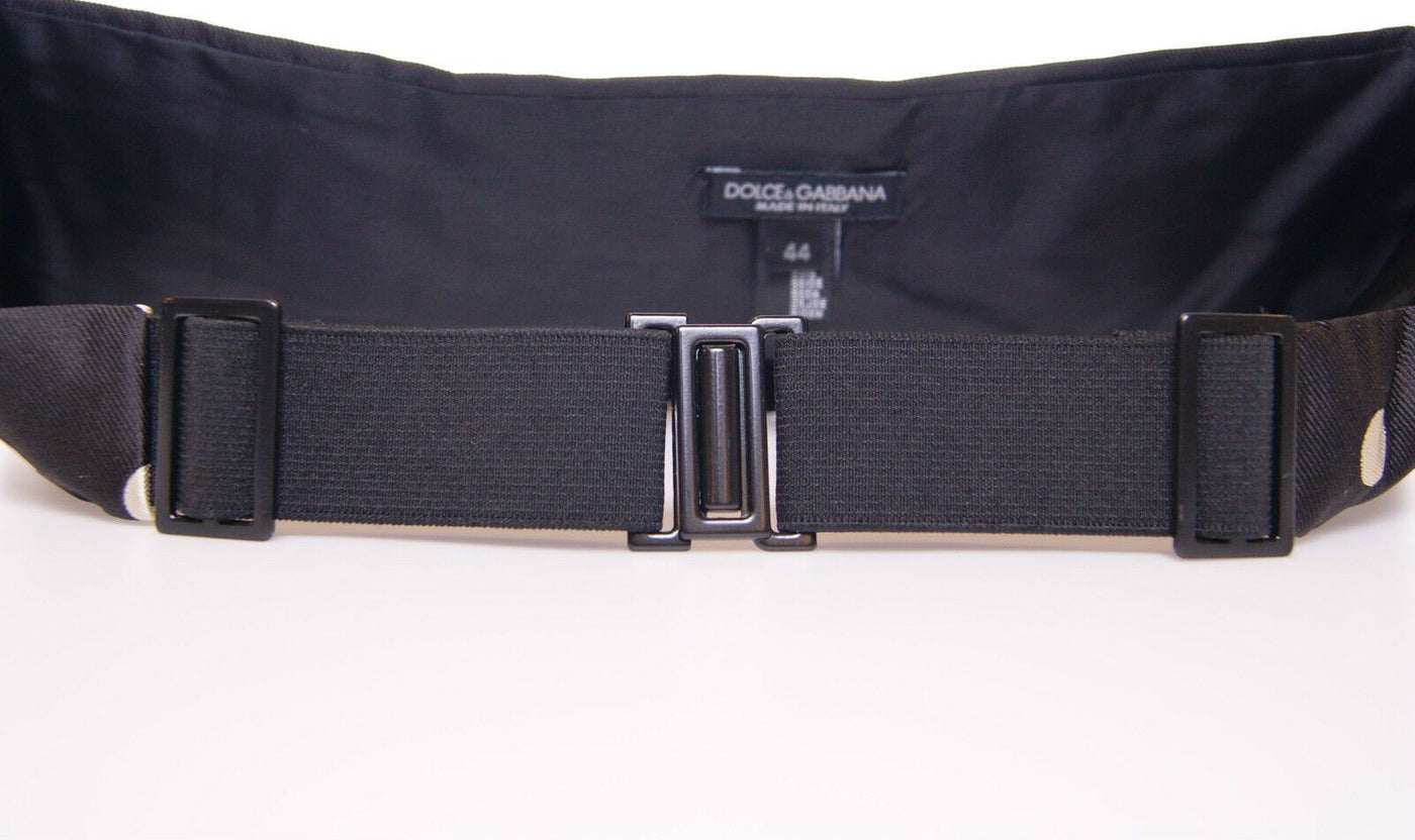 Dolce & Gabbana Schwarzer Smoking Kummerbundgürtel mit Taille