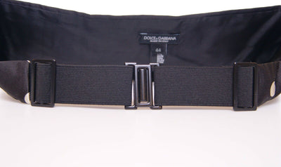 Dolce & Gabbana Schwarzer Smoking Kummerbundgürtel mit Taille