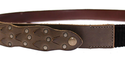 Dolce & Gabbana Brauner Leder Logo Cintura Gürtel