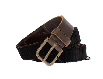 Dolce & Gabbana Brauner Leder Logo Cintura Gürtel