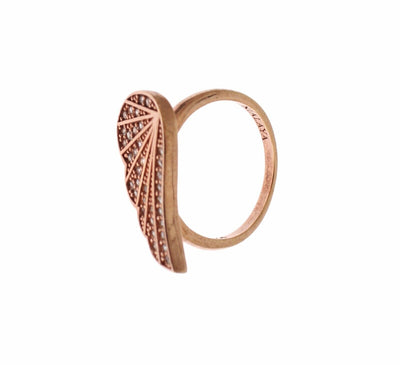 Nialaya Rosa Gold 925 Silber Frauen klar CZ Ring