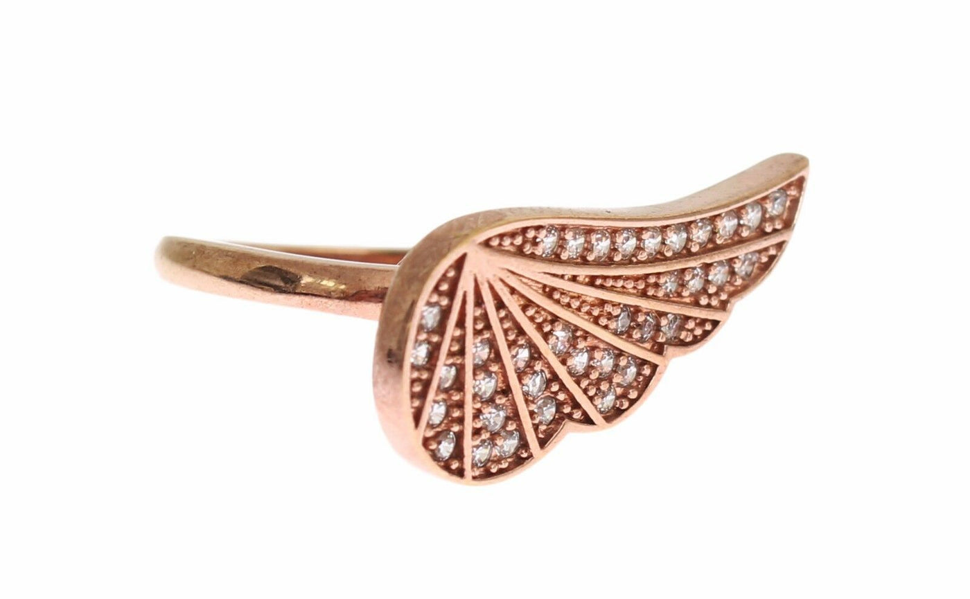 Nialaya Rosa Gold 925 Silber Frauen klar CZ Ring