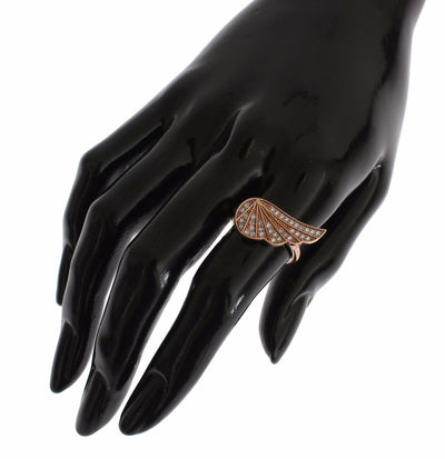 Nialaya Rosa Gold 925 Silber Frauen klar CZ Ring