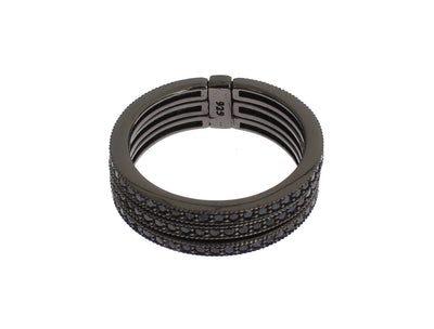 Nialaya Schwarz CZ 925 Sterling Silber Damen