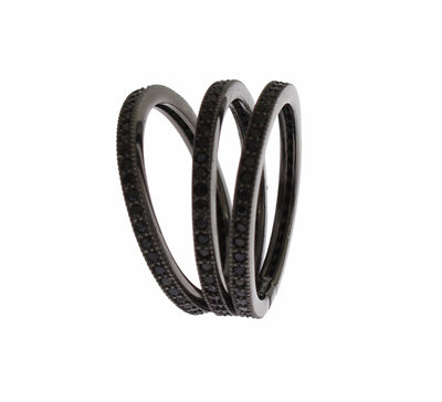 Nialaya Schwarz CZ 925 Sterling Silber Damen